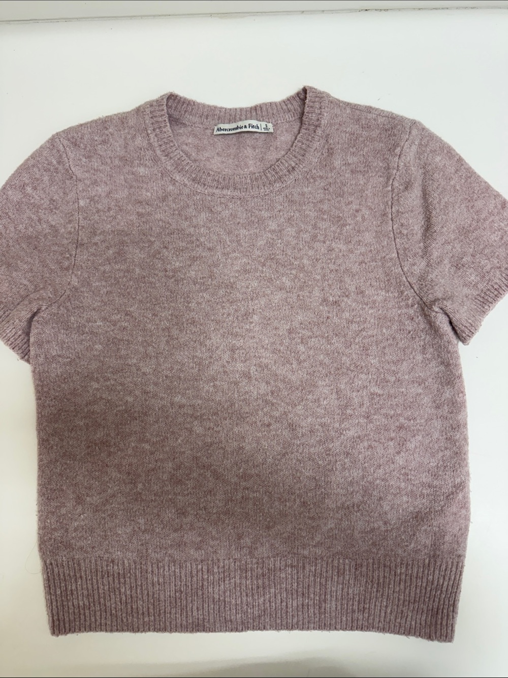 Abercrombie & Fitch Blush Crewneck Short-Sleeve Sweater